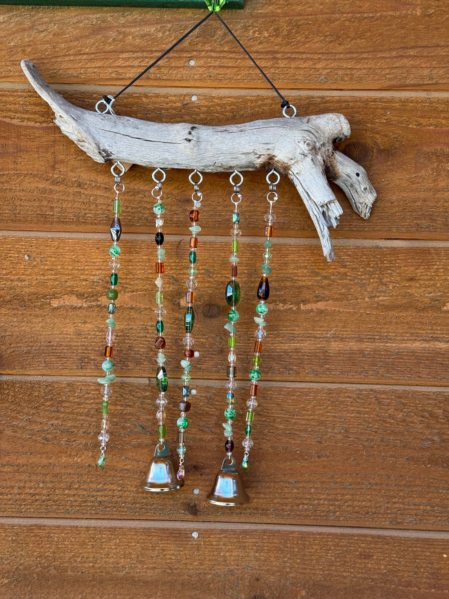 Green Driftwood Wind Chime Suncatcher