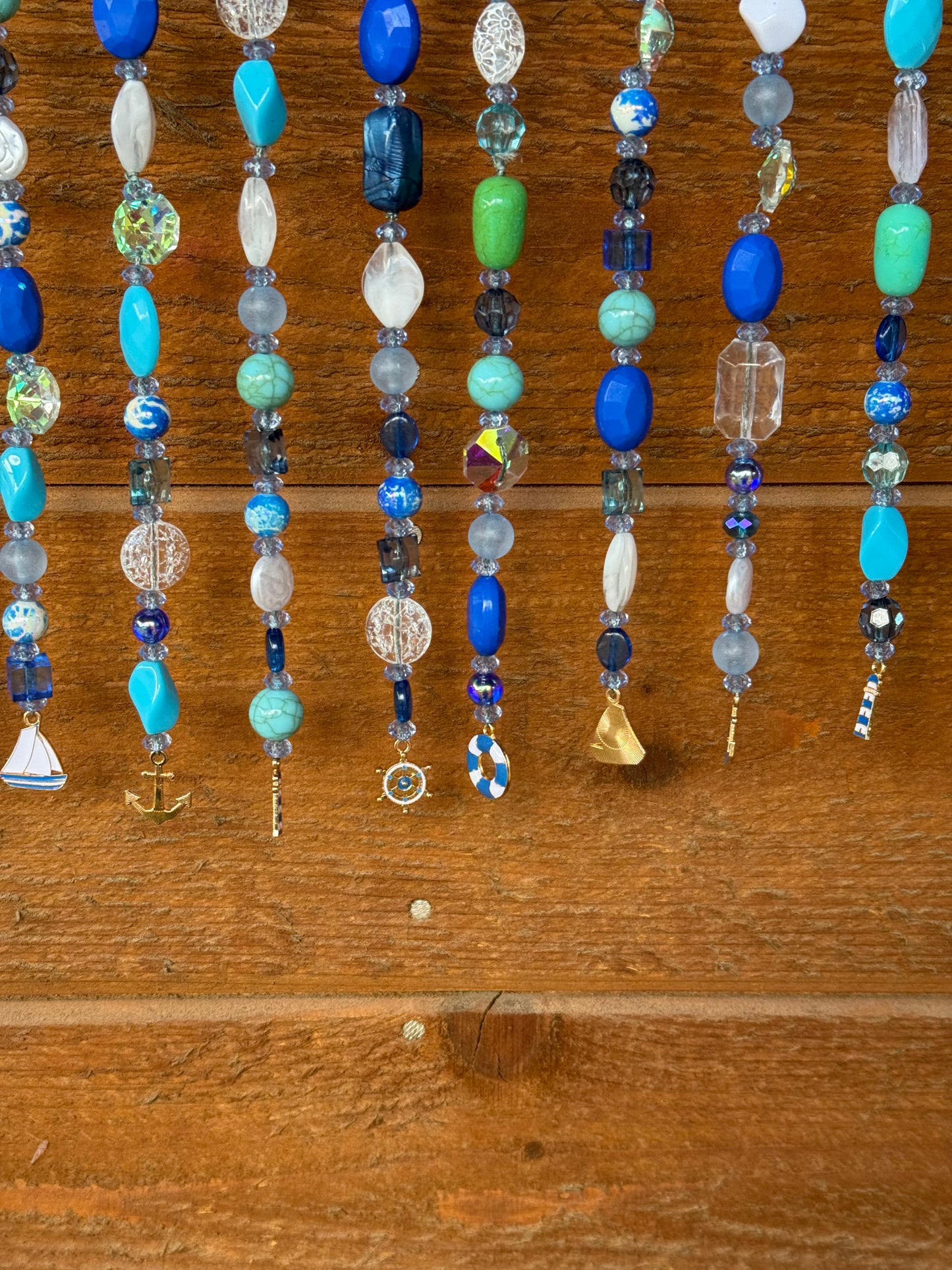 Beaded Driftwood Suncatcher: Nautical Decor