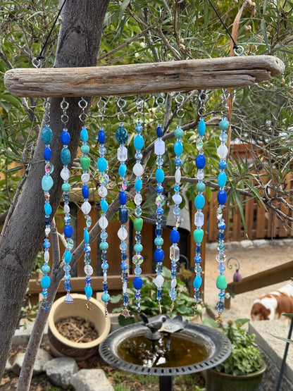 Beaded Driftwood Suncatcher: Nautical Decor
