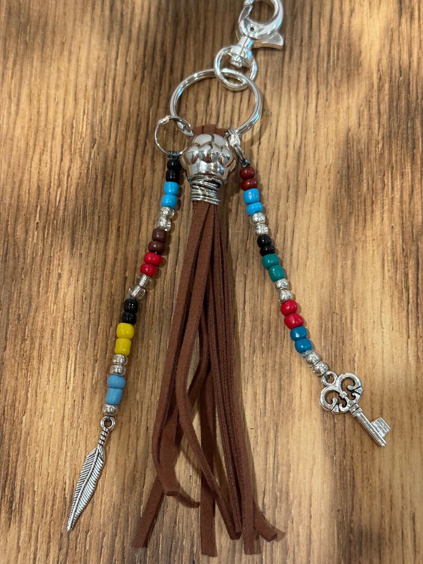 Handcrafted Suede Tassel Keychain
