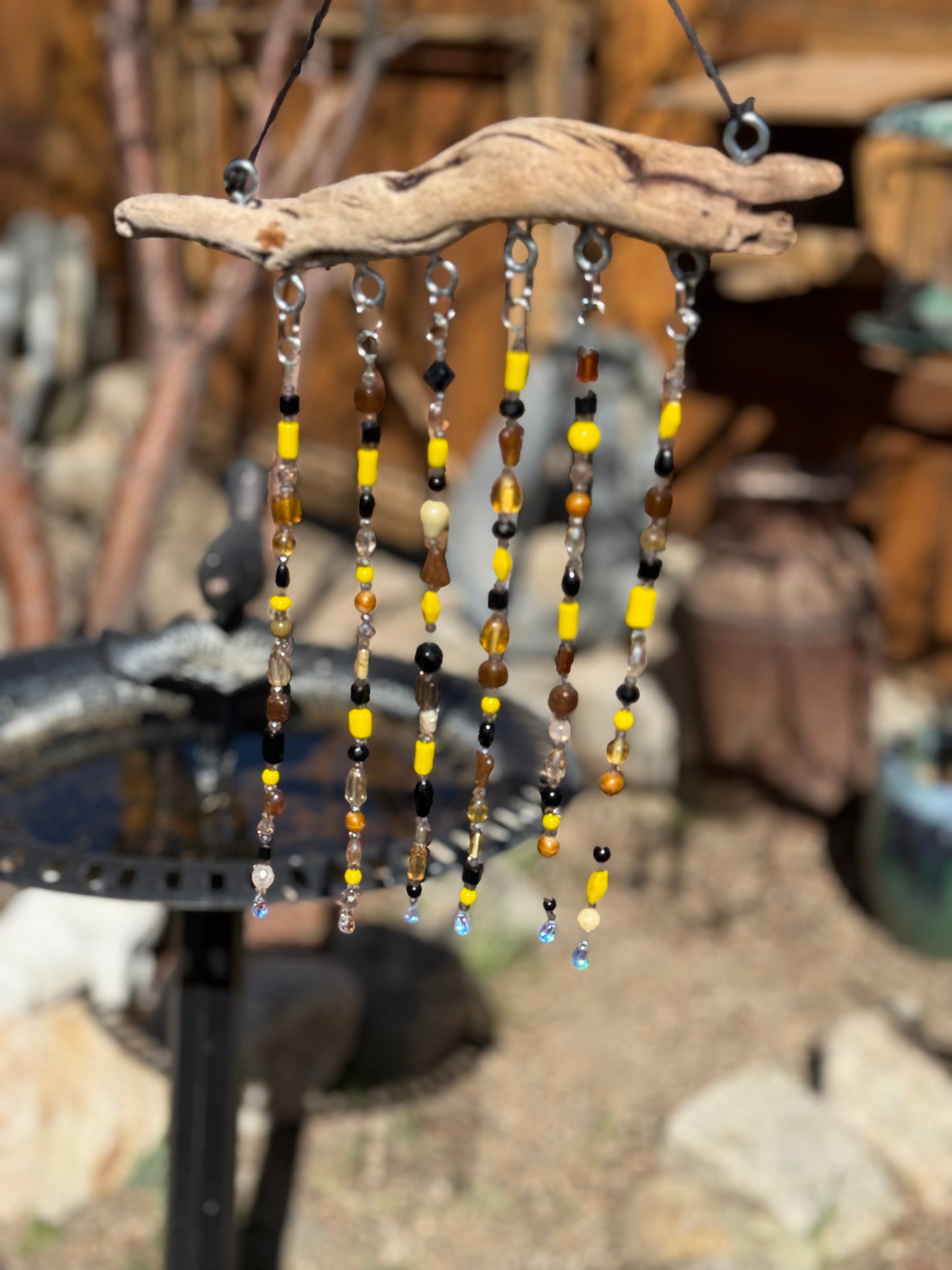 Yellow Driftwood Suncatcher