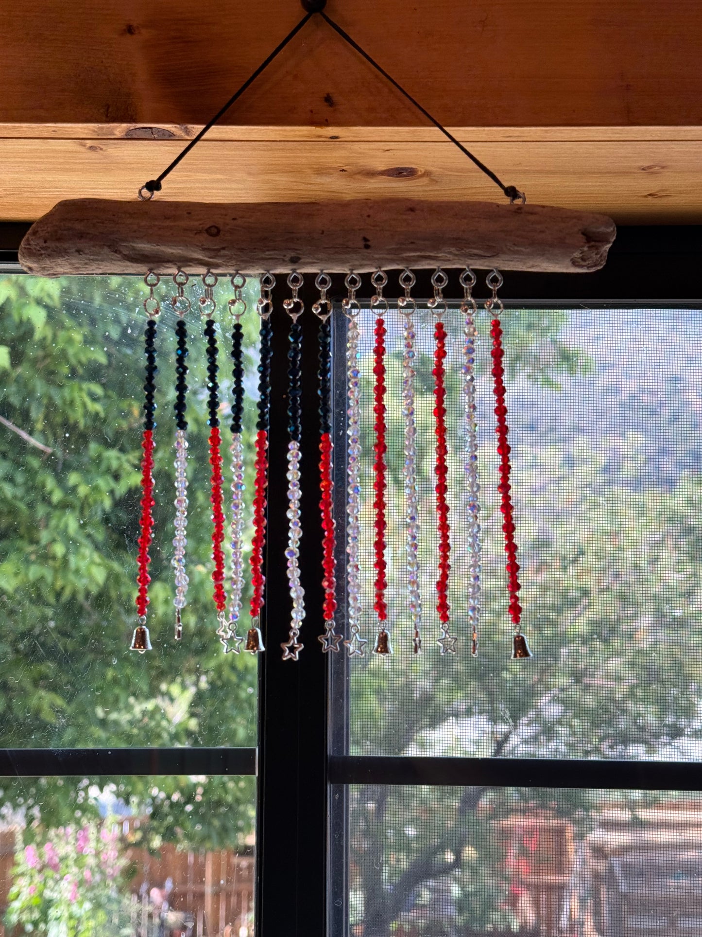 American Flag Glass Bead Suncatcher - medium - 1