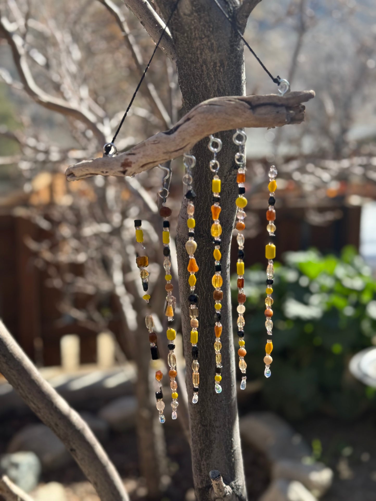 Yellow Driftwood Suncatcher