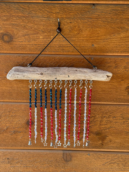 American Flag Glass Bead Suncatcher - medium - 1