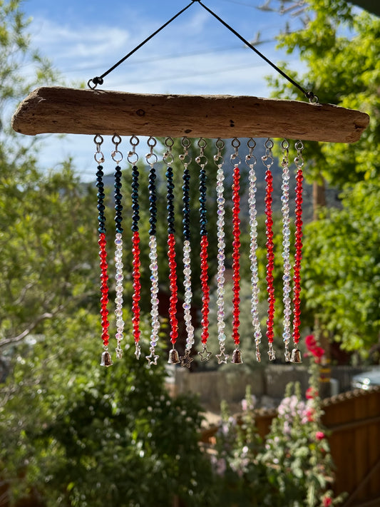 American Flag Glass Bead Suncatcher - medium - 1