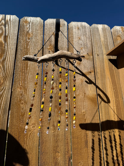 Yellow Driftwood Suncatcher