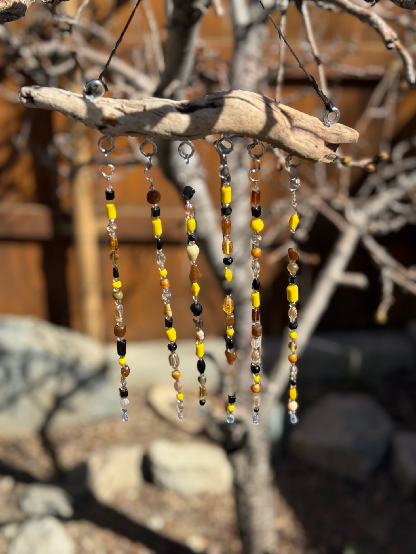 Yellow Driftwood Suncatcher