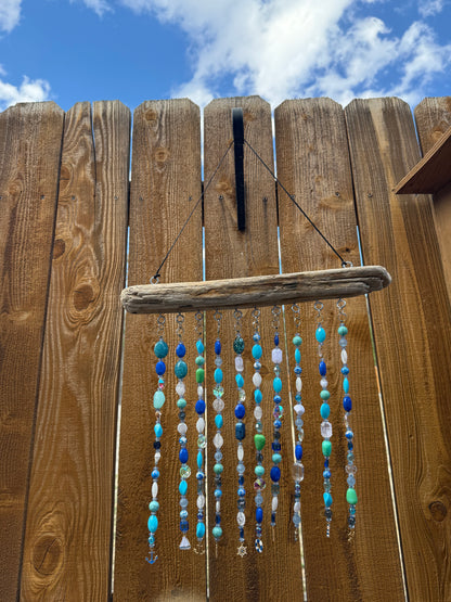 Beaded Driftwood Suncatcher: Nautical Decor