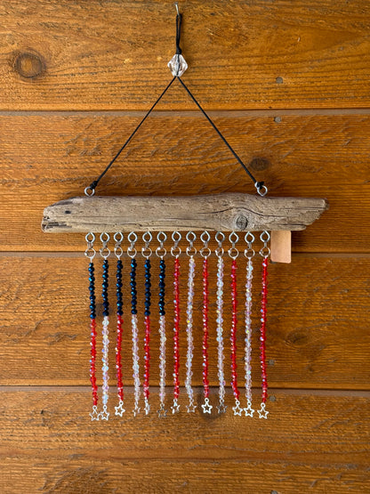American Flag Glass Bead Suncatcher - medium - 1