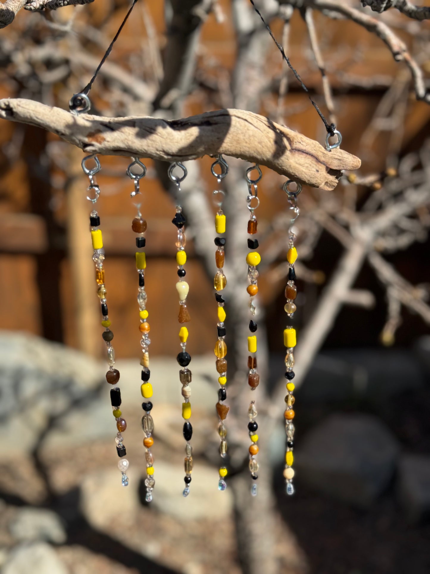 Yellow Driftwood Suncatcher