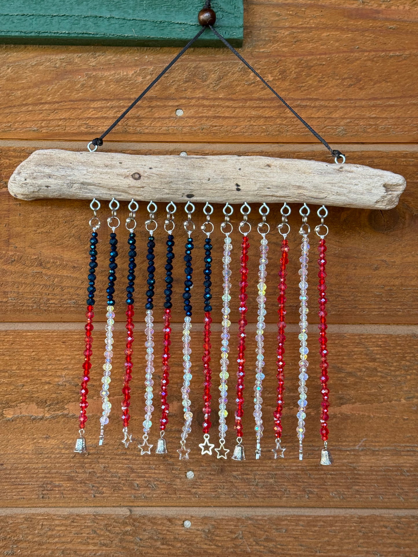 American Flag Glass Bead Suncatcher - medium - 1