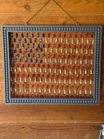 American Flag Chicken Wire Suncatcher Inspired by Tammy Mellows