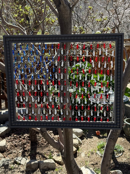 American Flag Chicken Wire Suncatcher Inspired by Tammy Mellows