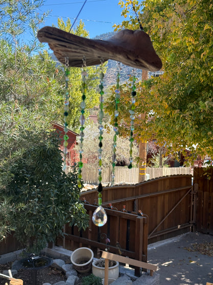 Green Rustic Driftwood Suncatcher