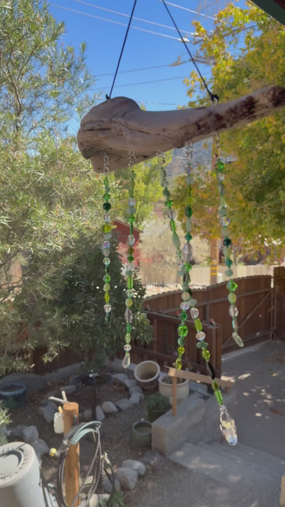 Green Rustic Driftwood Suncatcher