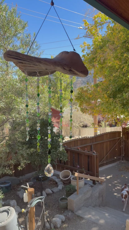 Green Rustic Driftwood Suncatcher
