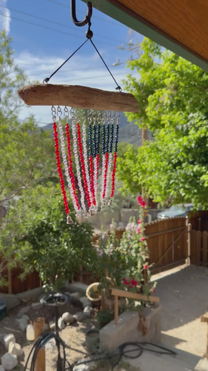 American Flag Glass Bead Suncatcher - medium - 1