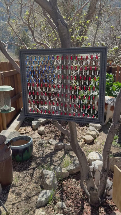 American Flag Chicken Wire Suncatcher Inspired by Tammy Mellows