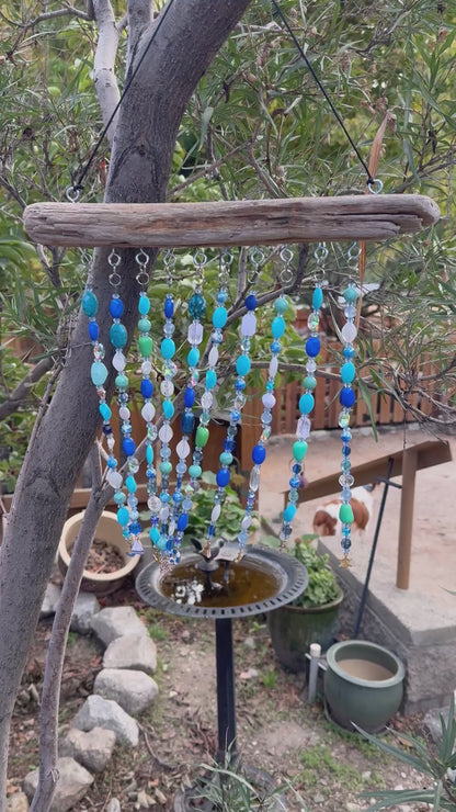 Beaded Driftwood Suncatcher: Nautical Decor