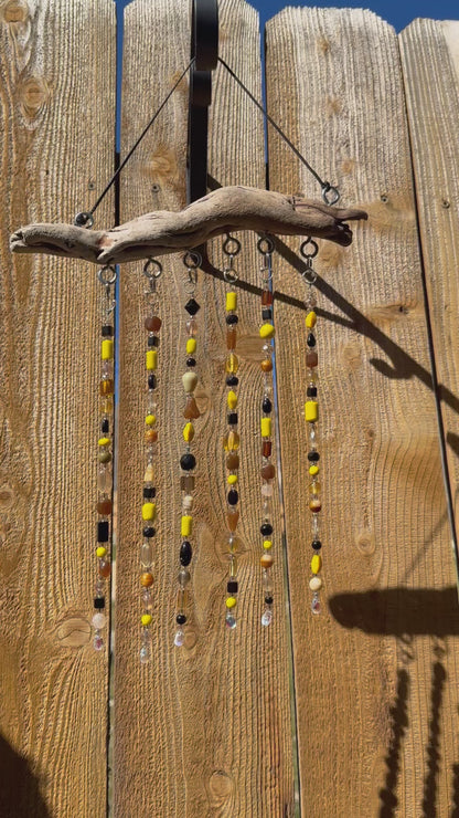Yellow Driftwood Suncatcher