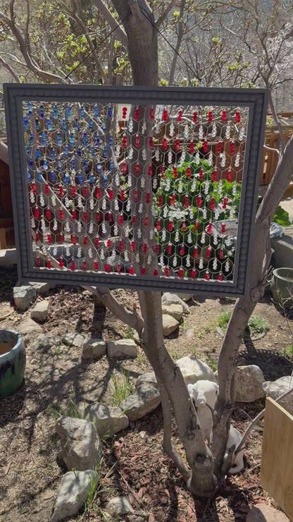 American Flag Chicken Wire Suncatcher Inspired by Tammy Mellows
