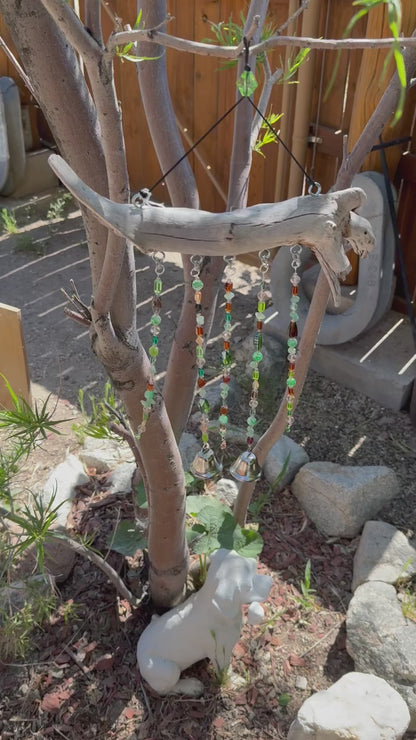 Green Driftwood Wind Chime Suncatcher