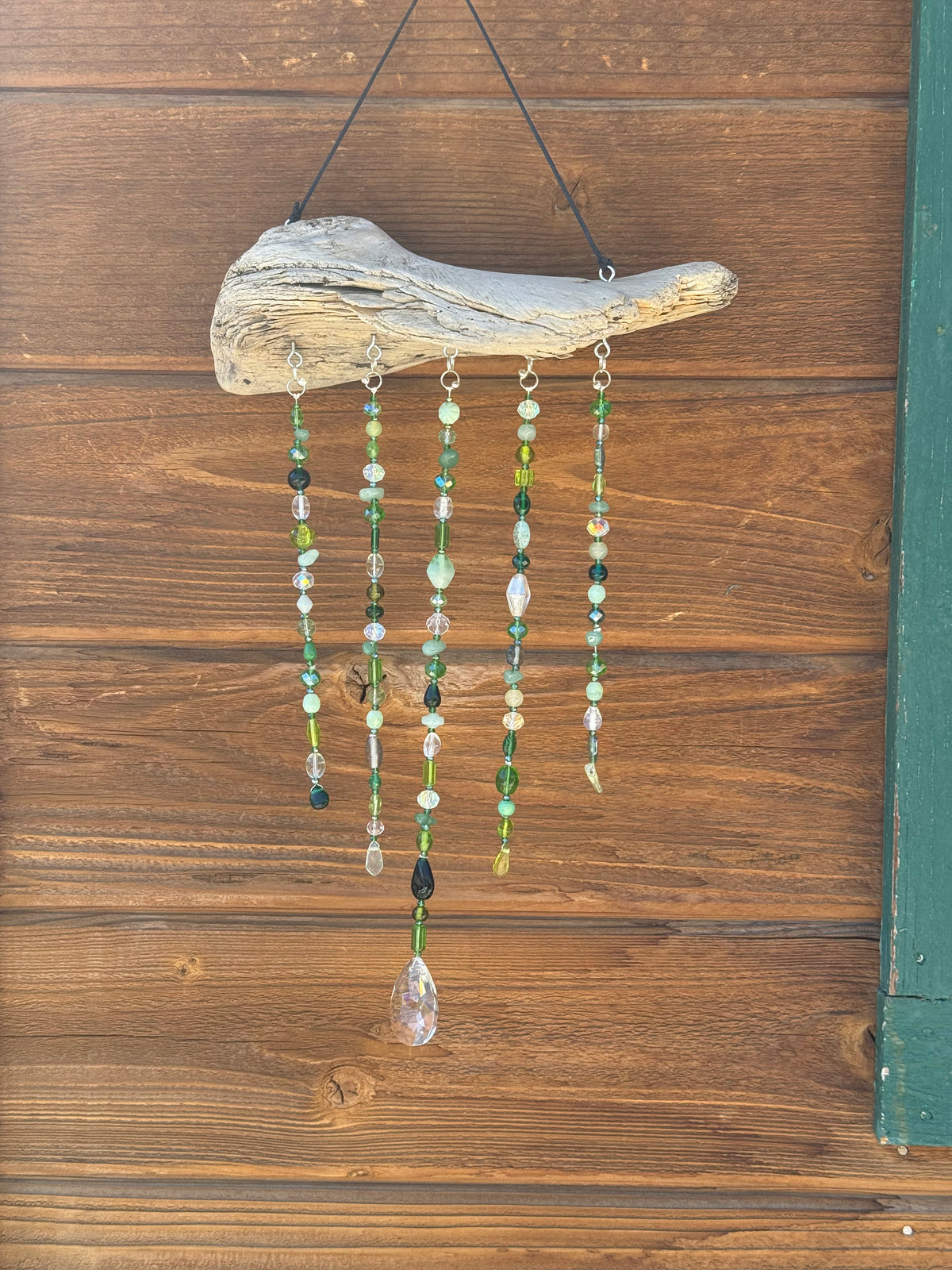 Green Rustic Driftwood Suncatcher