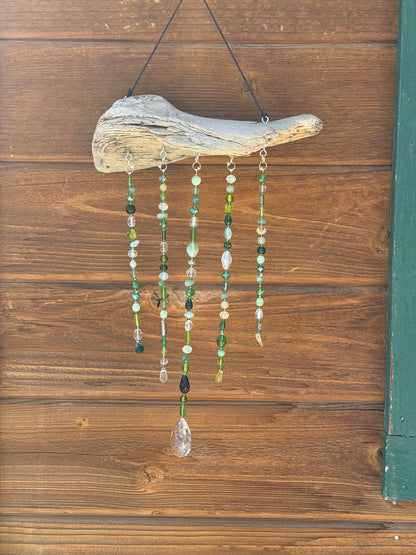 Green Rustic Driftwood Suncatcher